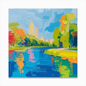 Abstract Park Collection Gorky Park Moscow Russia 3 Canvas Print