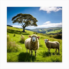 Grass Plant Day Scenic Tour Tourism Rural Green Farm Auckland Cute New Background Scener (1) Canvas Print