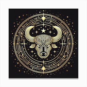 A Zodiac symbol, Taurus 3 Canvas Print