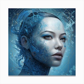 Woman With Blue Eyes Canvas Print