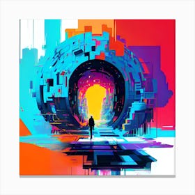 Futuristic Tunnel Canvas Print