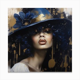 Blue Hat 4 Canvas Print