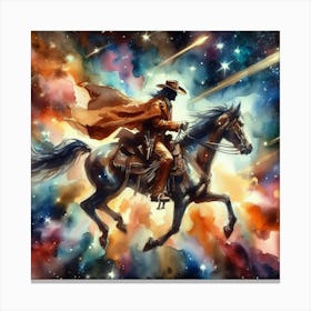 Cowboy In Space 2 Canvas Print