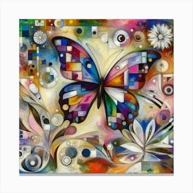 Colourful Surreal Butterfly v2 Canvas Print