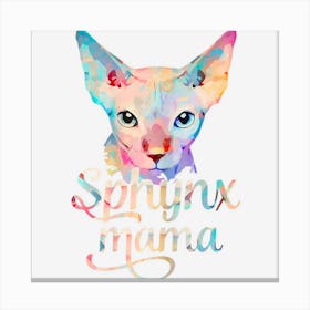 Womens Sphynx Cat Mom Gift Canvas Print