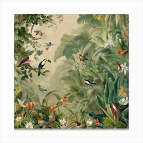 Jungle Toucan Yellow (2) Canvas Print