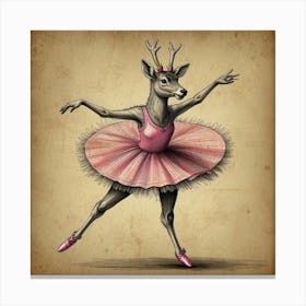 Deer Ballerina 2 Canvas Print