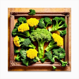 Fresh Vegetables In A Frame 1 Canvas Print