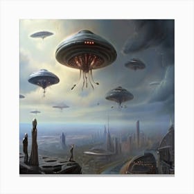 Aliens In The Sky Canvas Print