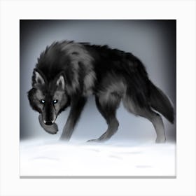 Black Wolf Canvas Print