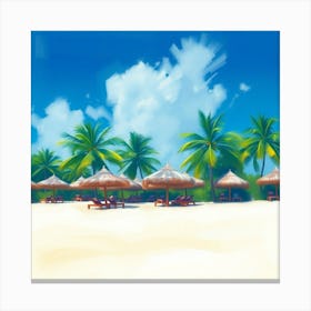 Beach Scene 2 Canvas Print