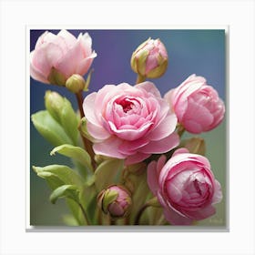 Pink Peonies Canvas Print