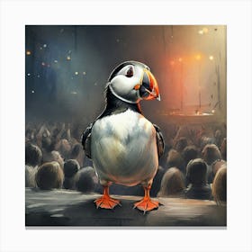 Puffin At The Concert Canvas Print