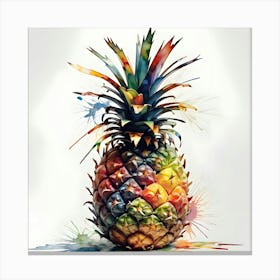 Colorful Pineapple Canvas Print