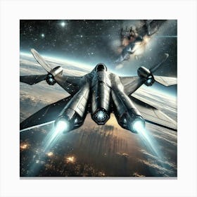 A High Tech Sci Fi Scene Showing The Waveblade Fig Canvas Print