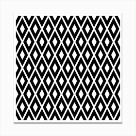 Black And White Diamond Pattern Canvas Print