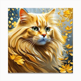 Golden Cat 24 Canvas Print