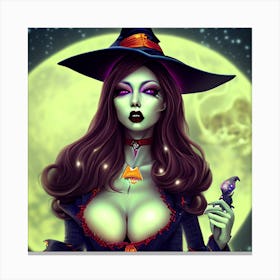 Halloween Witch Canvas Print