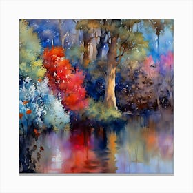 Forest By The Water Canvas Print