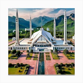 Faisal Mosque In Islamabad, Pakistan Canvas Print