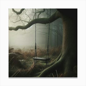 Swing In The Forest 2 Canvas Print