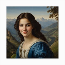 Portrait Of A Young Woman Canvas Print