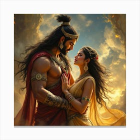 Arjuna & Draupadi Lost And Found Stampe su tela