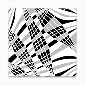 Abstract Black And White Pattern 9 Canvas Print