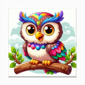 Illustration Owl 4 Canvas Print