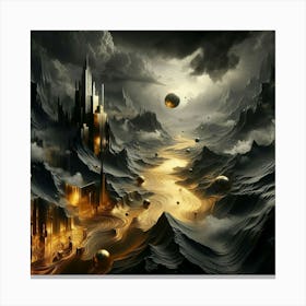 City In The Clouds 1 Canvas Print