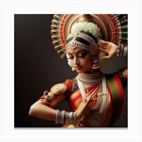 Indian Classical Dancer Canvas Print