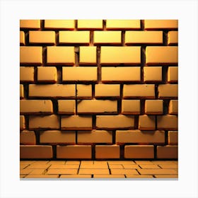 Abstract golden bricks background Canvas Print