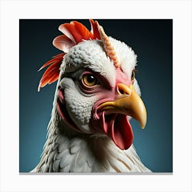Portrait Of A Chicken 2 Canvas Print