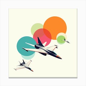 Airplanes In Flight Canvas Print