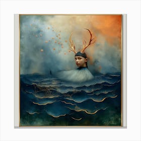 'The Man In The Sea' Canvas Print