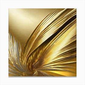 Abstract Gold Leaf Canvas Print