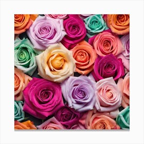 Colorful Roses 39 Canvas Print