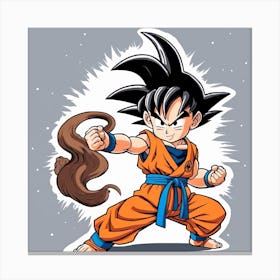 Kid Goku Painting (1) Canvas Print
