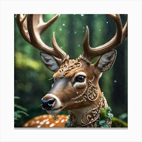 Deer In The Forest 81 Canvas Print