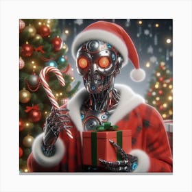 Robot Santa Canvas Print