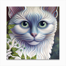 Beautiful White Cat Canvas Print