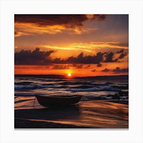 Sunset On The Beach 133 Canvas Print