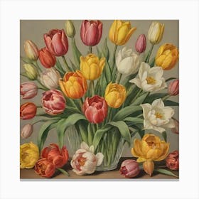 Tulips In A Vase 2 Canvas Print