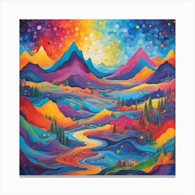 Rainbow Mountains Canvas Print