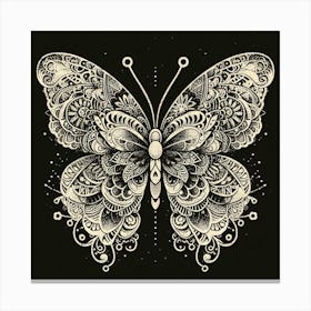 Illustration lace butterfly 5 Canvas Print