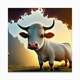 Cows In A Field Canvas Print