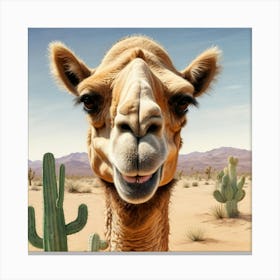 Camel In The Desert 6 Canvas Print