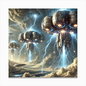 Sky Scorchers Atmospheric Artillery Canvas Print