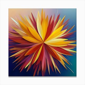 Abstract Modern Art Abstract Beautiful Flowers (3) Canvas Print