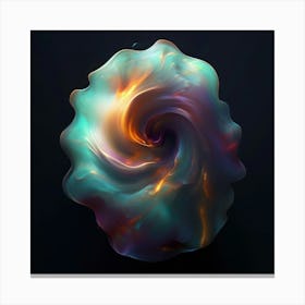 Vibrant Abstract Swirl Artwork With Ethereal Color Transitions Canvas Print